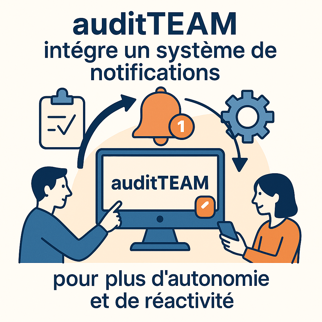 Illustration - auditTEAM intègre un système de notifications pour plus d'autonomie et de réactivité !